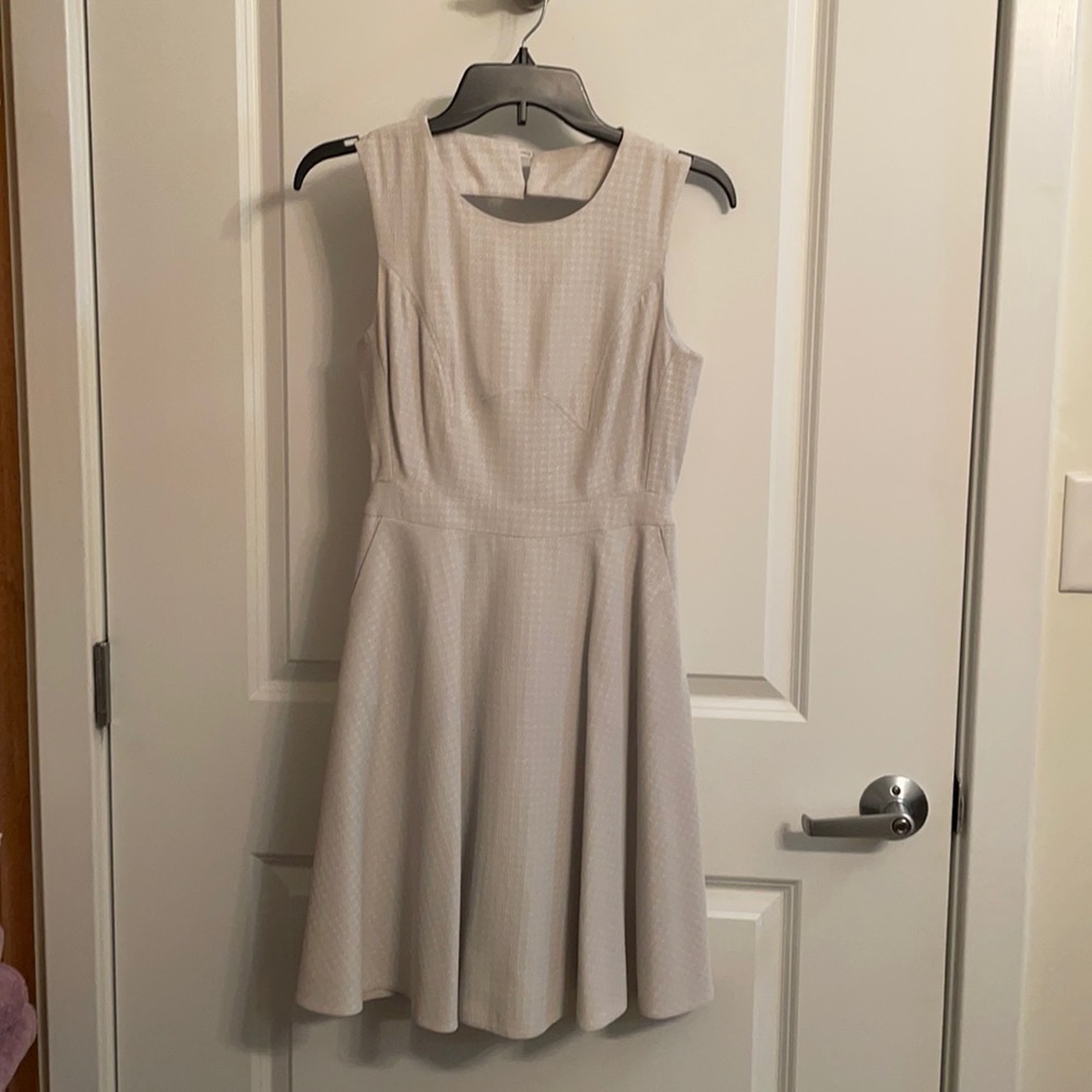 REISS Natalie silver houndstooth dress with pockets!